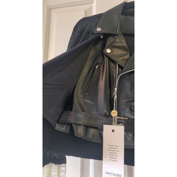 Lane Crawford Toga Crochet Cuff Cardigan Leather J - Picture 14 of 14